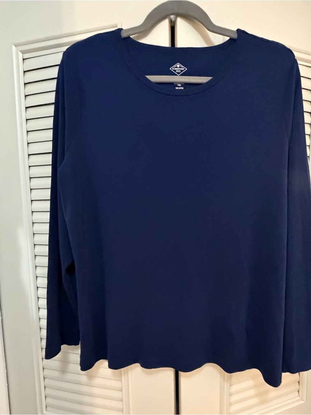 St. John’s Bay • Women’s Long Sleeve, Crewneck T-Shirt - Navy, XXL